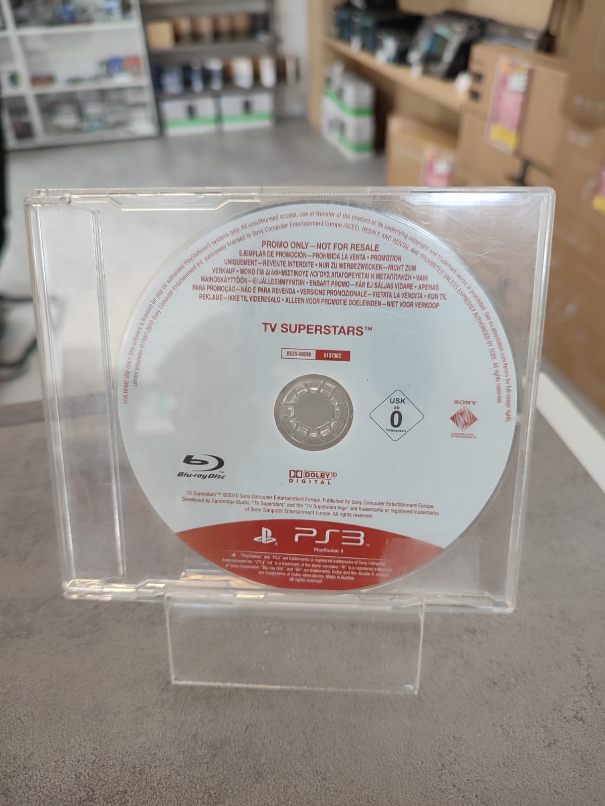 VIDEOGAME-USATO-PS3-TV-SUPERSTARS-PROMOTIONAL-COPY